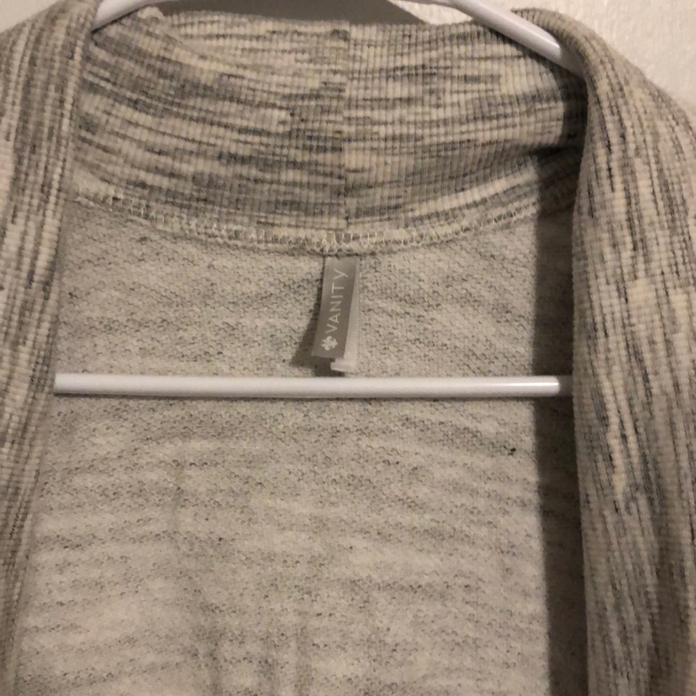 Grey and white cardigan